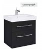 AQUAFORM - szafka podumywalkowa dwu szufladowa MADRID 80 czarny połysk AQ.401-164349
